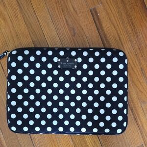 Kate Spade Black and White Polka Dot Laptop Sleeve